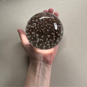 Elegant Clear Bubble Glass Sphere Art Piece